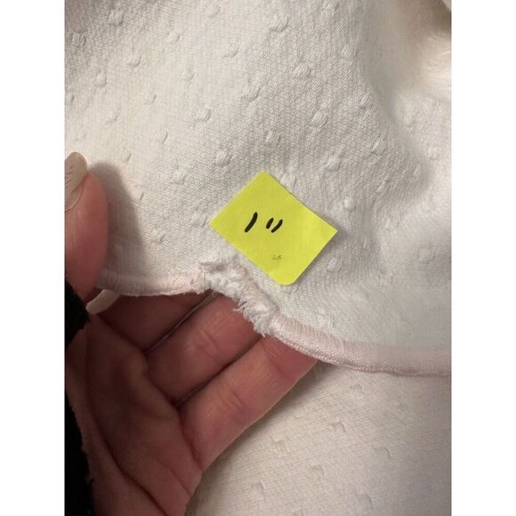 100% Cotton FULL XL White MATELASSE 3 Pc Bed Cover Pink Embroidery Scalloped - Picture 12 of 13